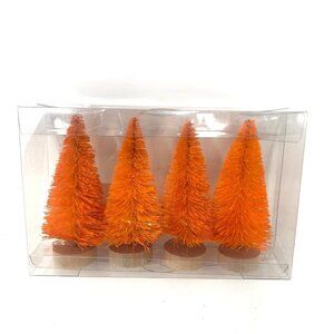 Target 4 Pk Orange Bottle Brush Tree Halloween Decorative Hyde &  EEK! Boutique